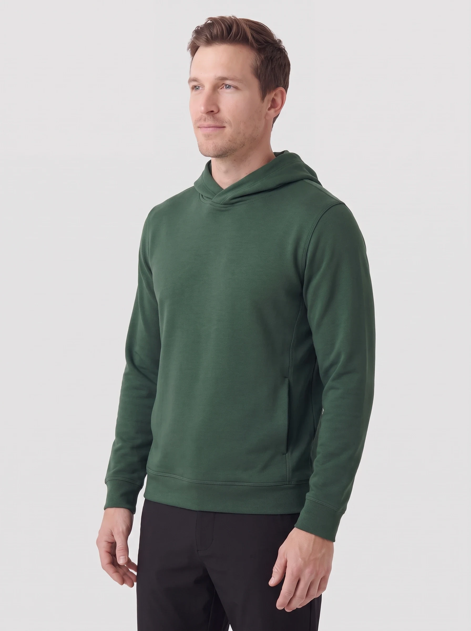 Forest Funnel Hood Pullover, men hoodies, side view