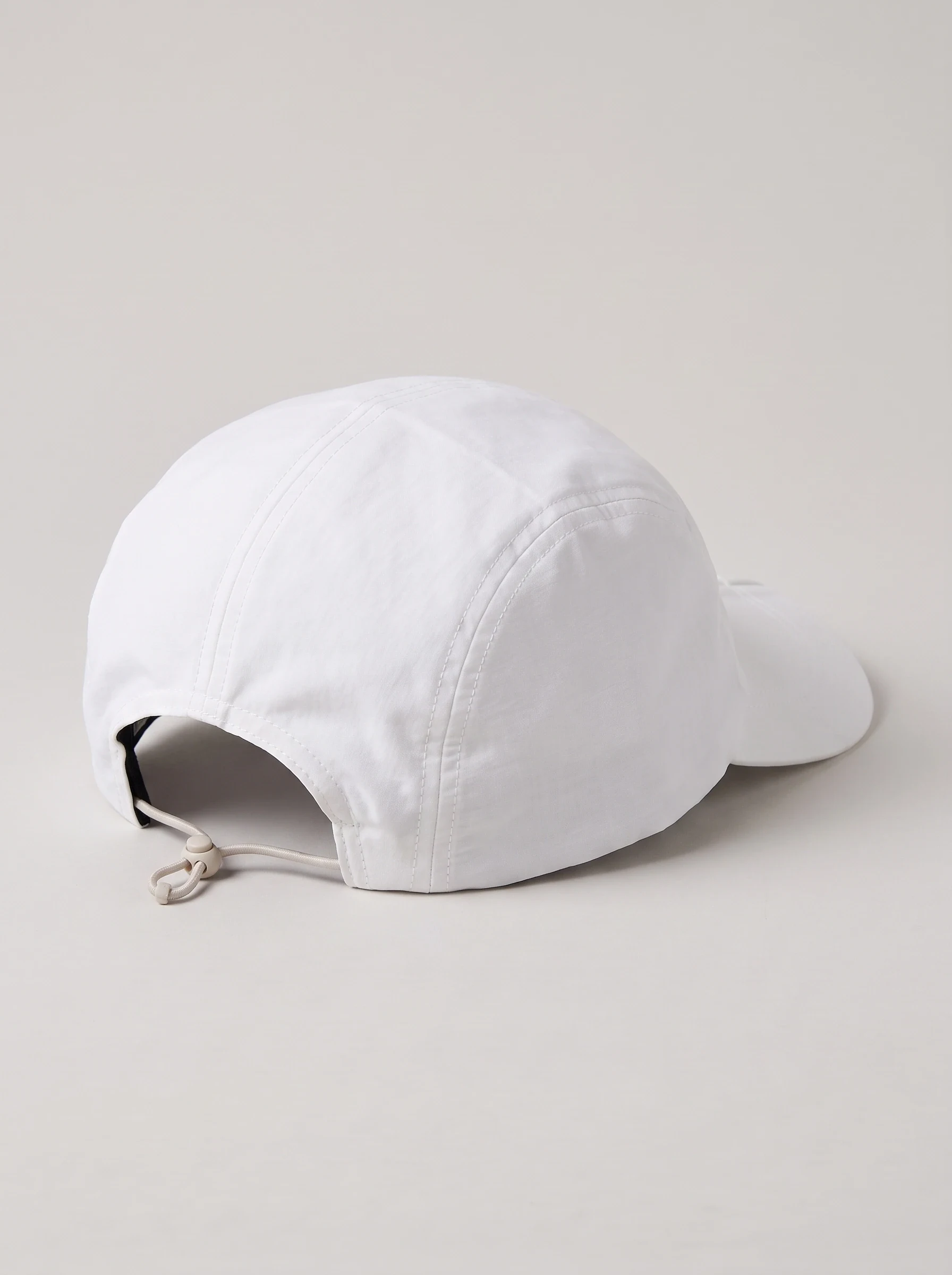 White Fold Brim Travel Cap, unisex caps, back view