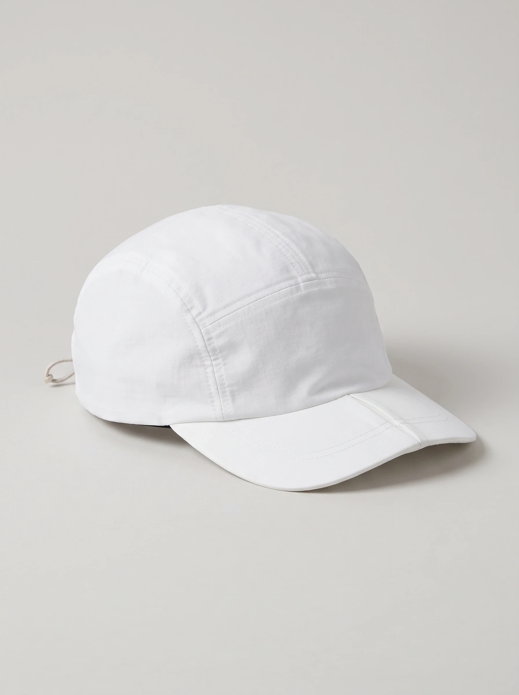 White Fold Brim Travel Cap, unisex caps, front view