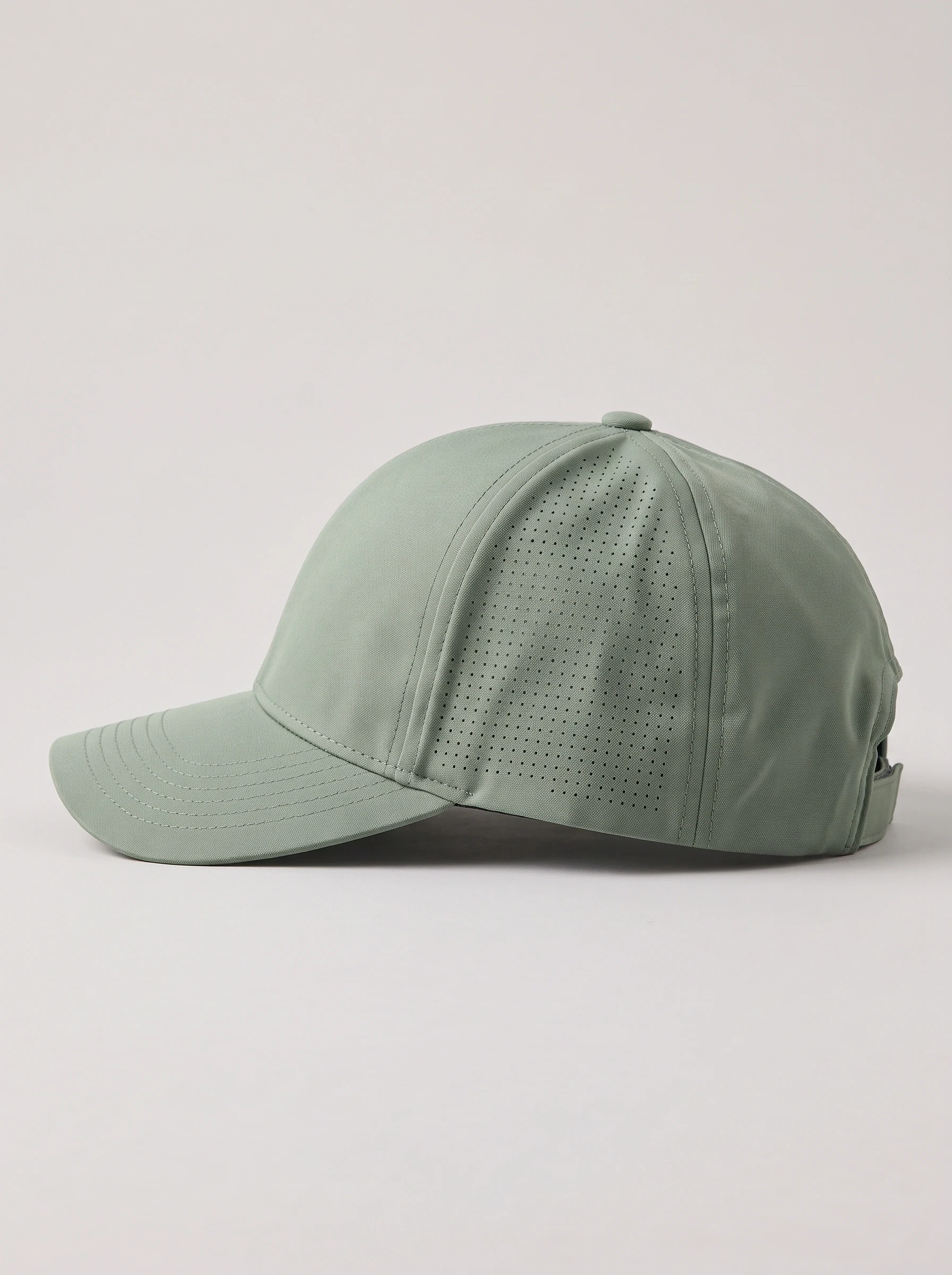 Sage Perforated Golf Cap, unisex caps, side view