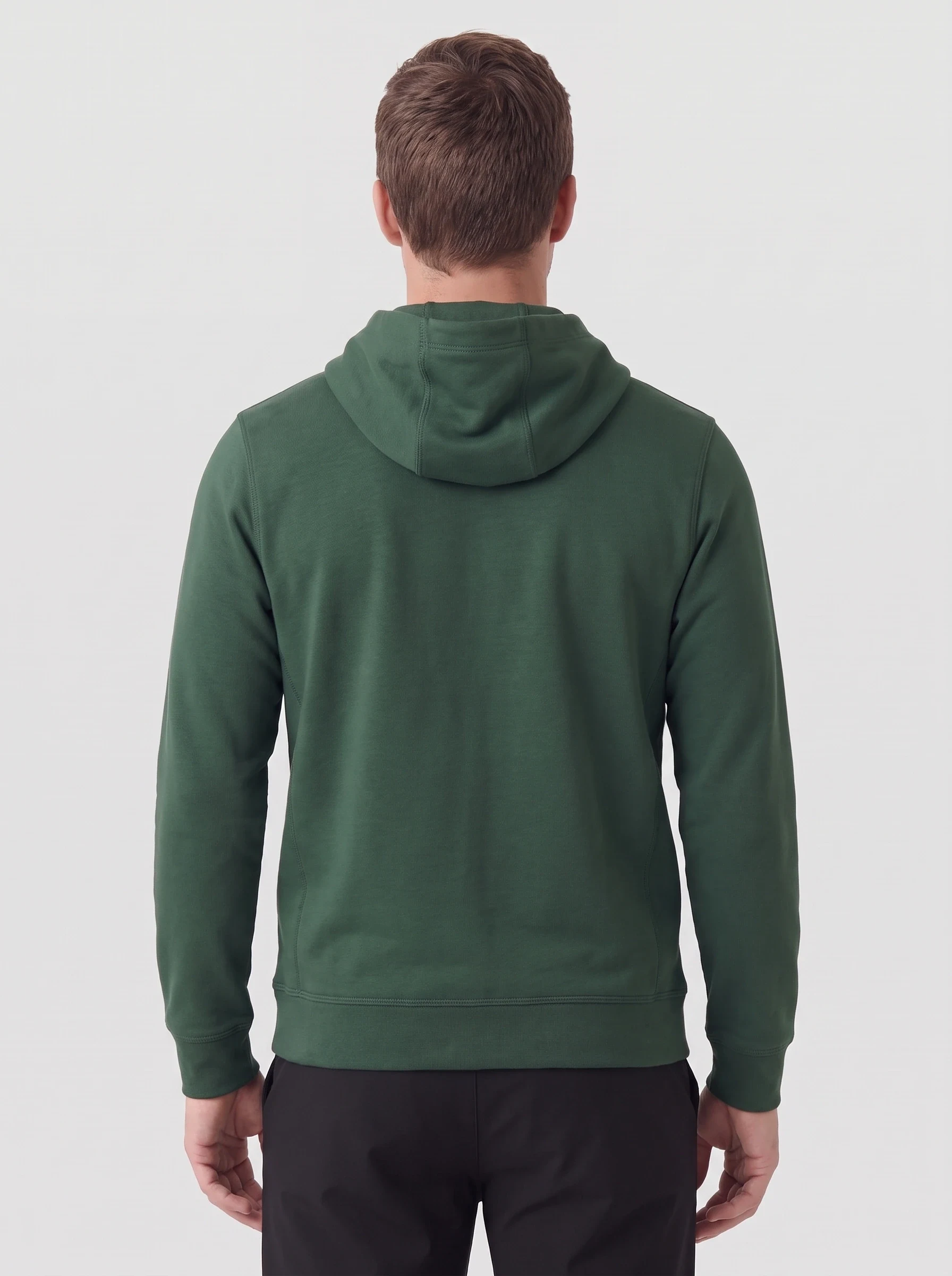Forest Funnel Hood Pullover, men hoodies, back view