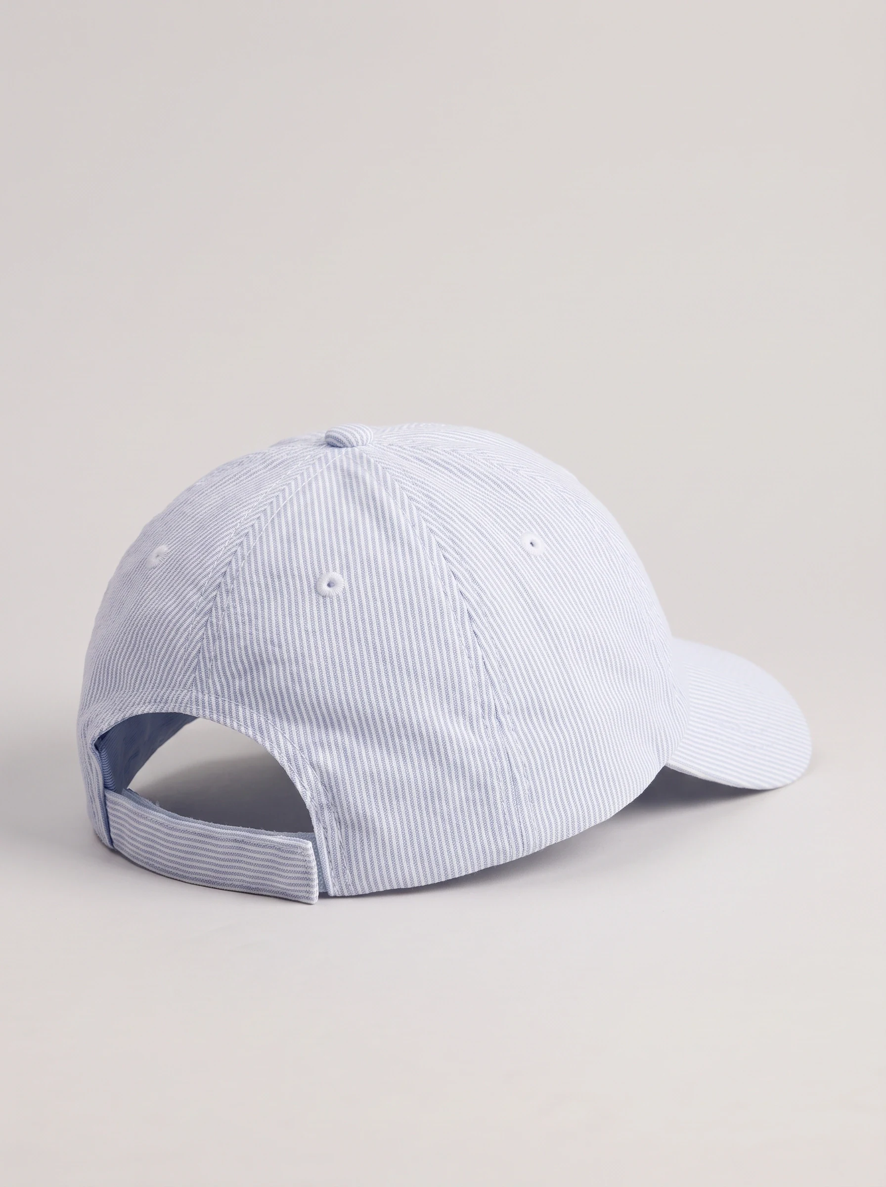 Blue Seersucker Golf Cap, unisex caps, back view