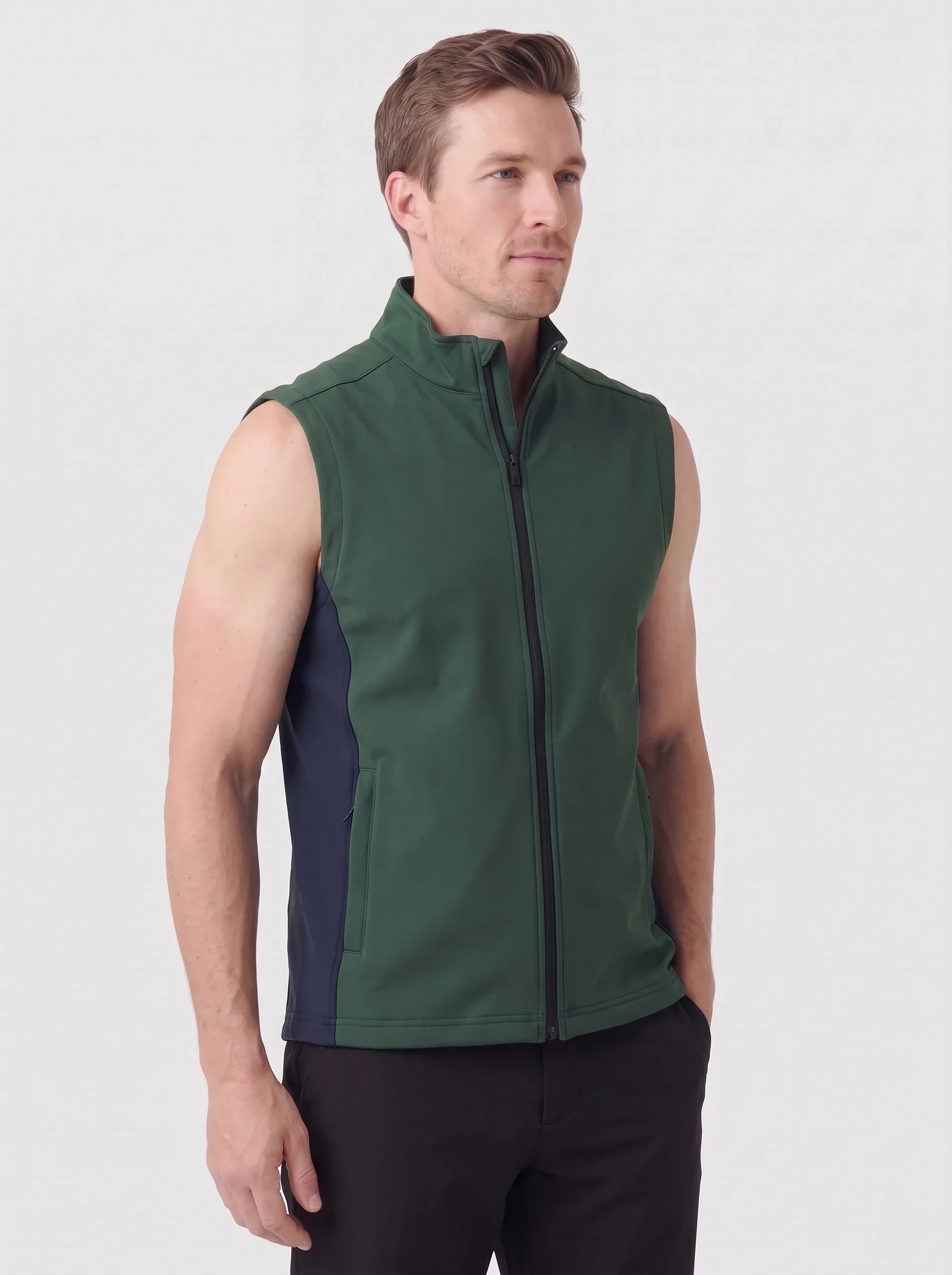 Forest Softshell Golf Vest, men outerwear, side view