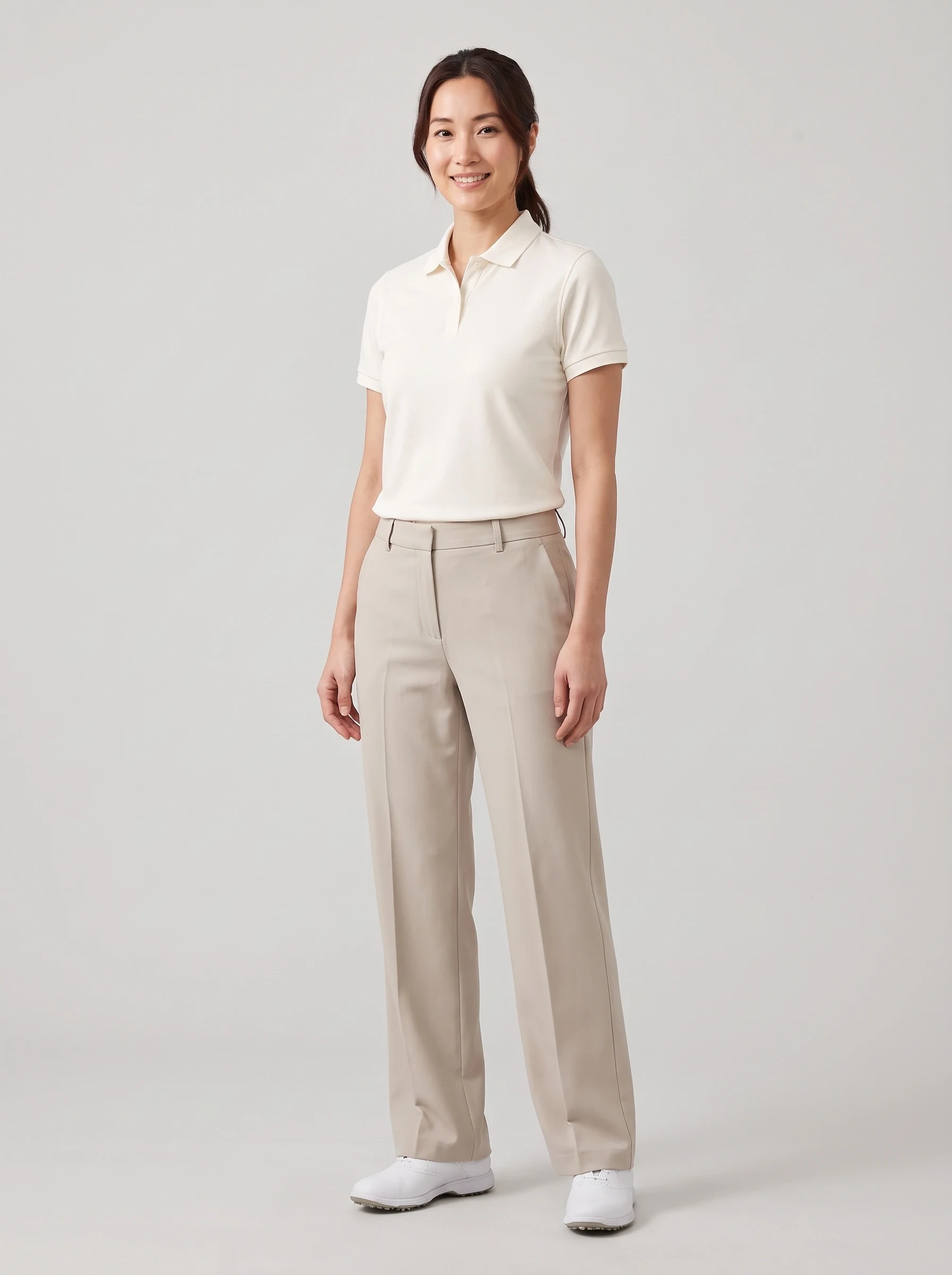 Stone Wide Leg Golf Trouser, women pants & trousers, front view