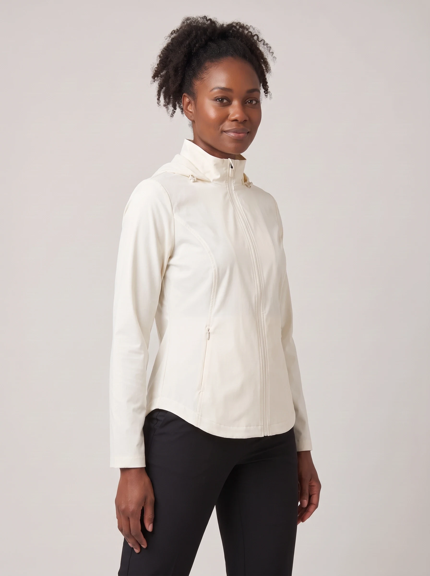 Ivory Swing Back Golf Jacket, women outerwear, side view