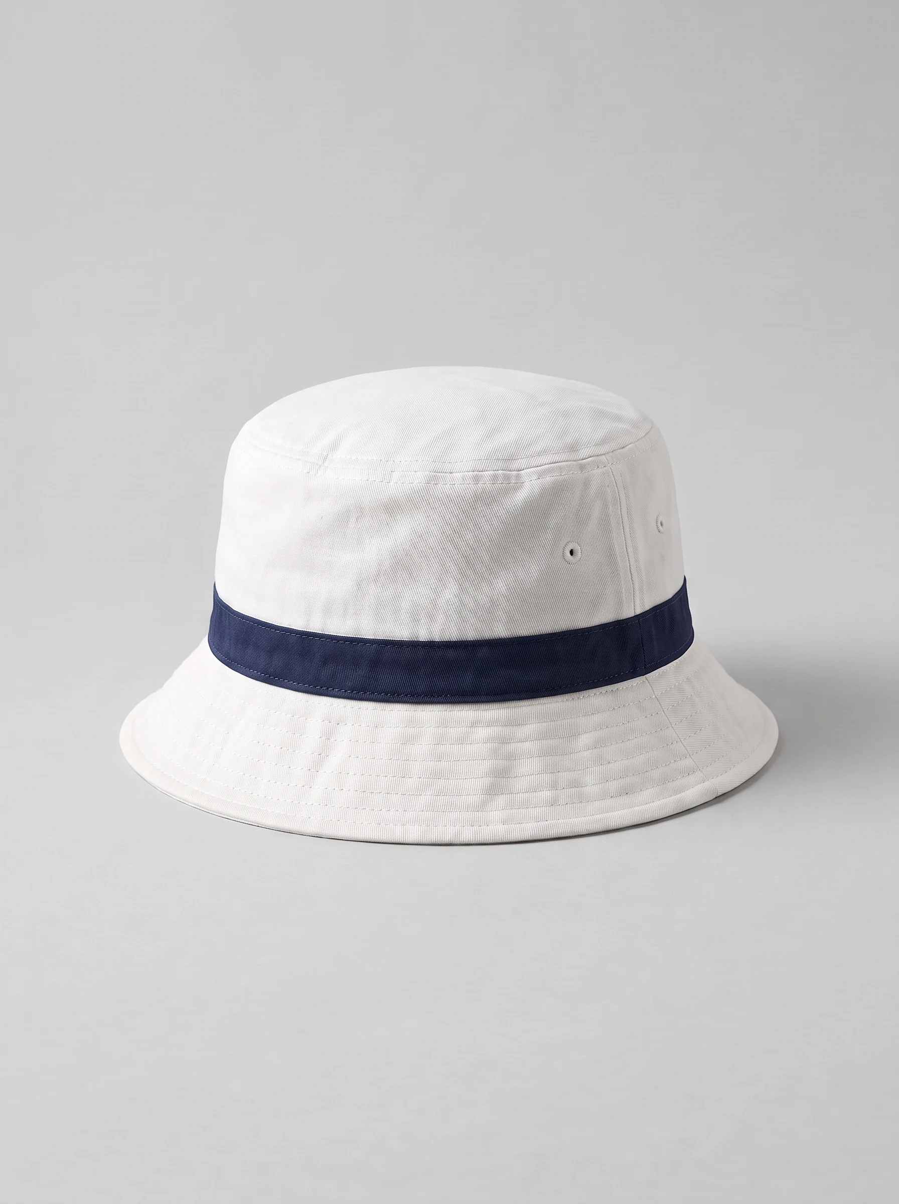 White Wide Brim Golf Bucket, unisex caps, back view