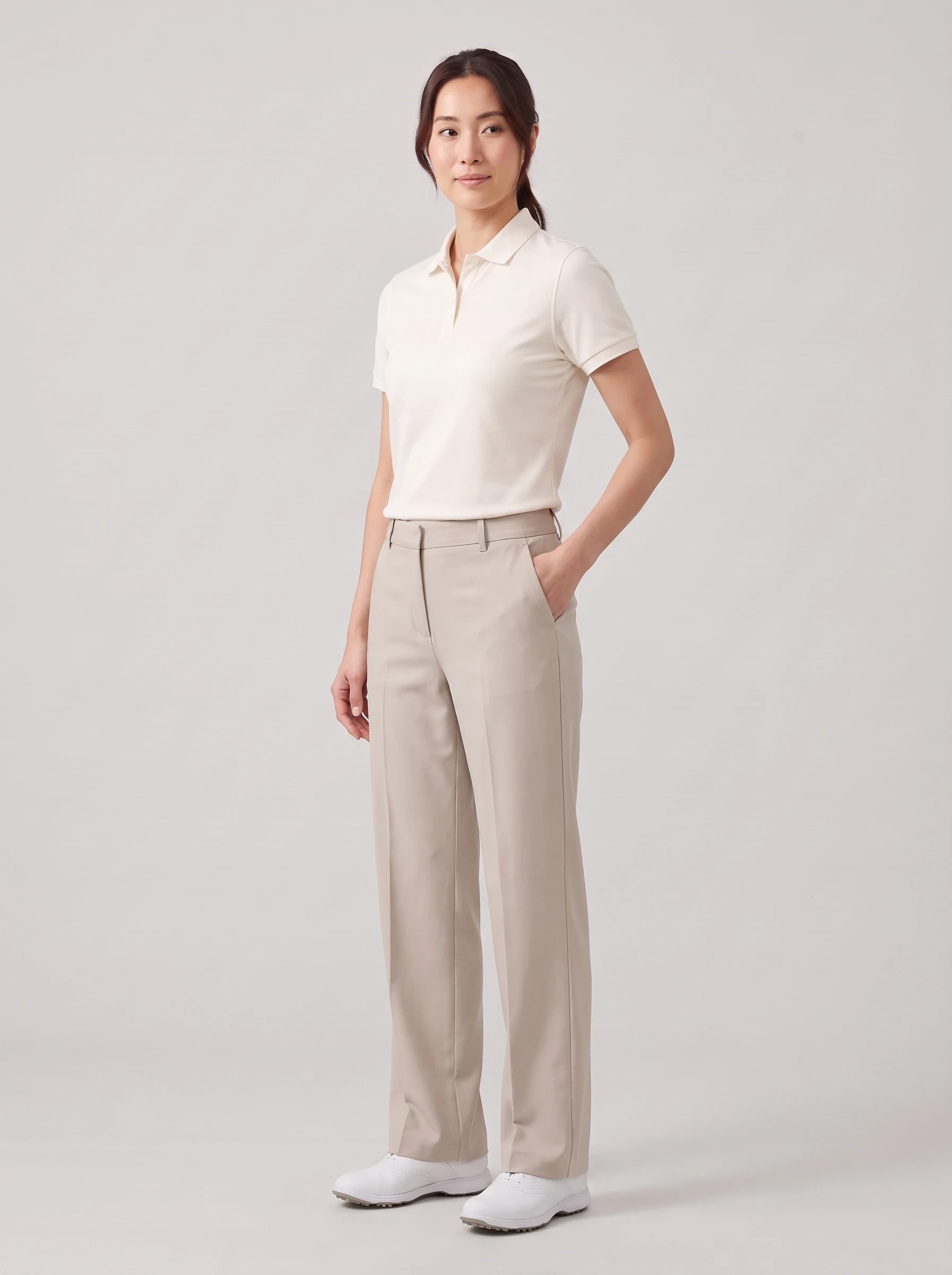 Stone Wide Leg Golf Trouser, women pants & trousers, side view