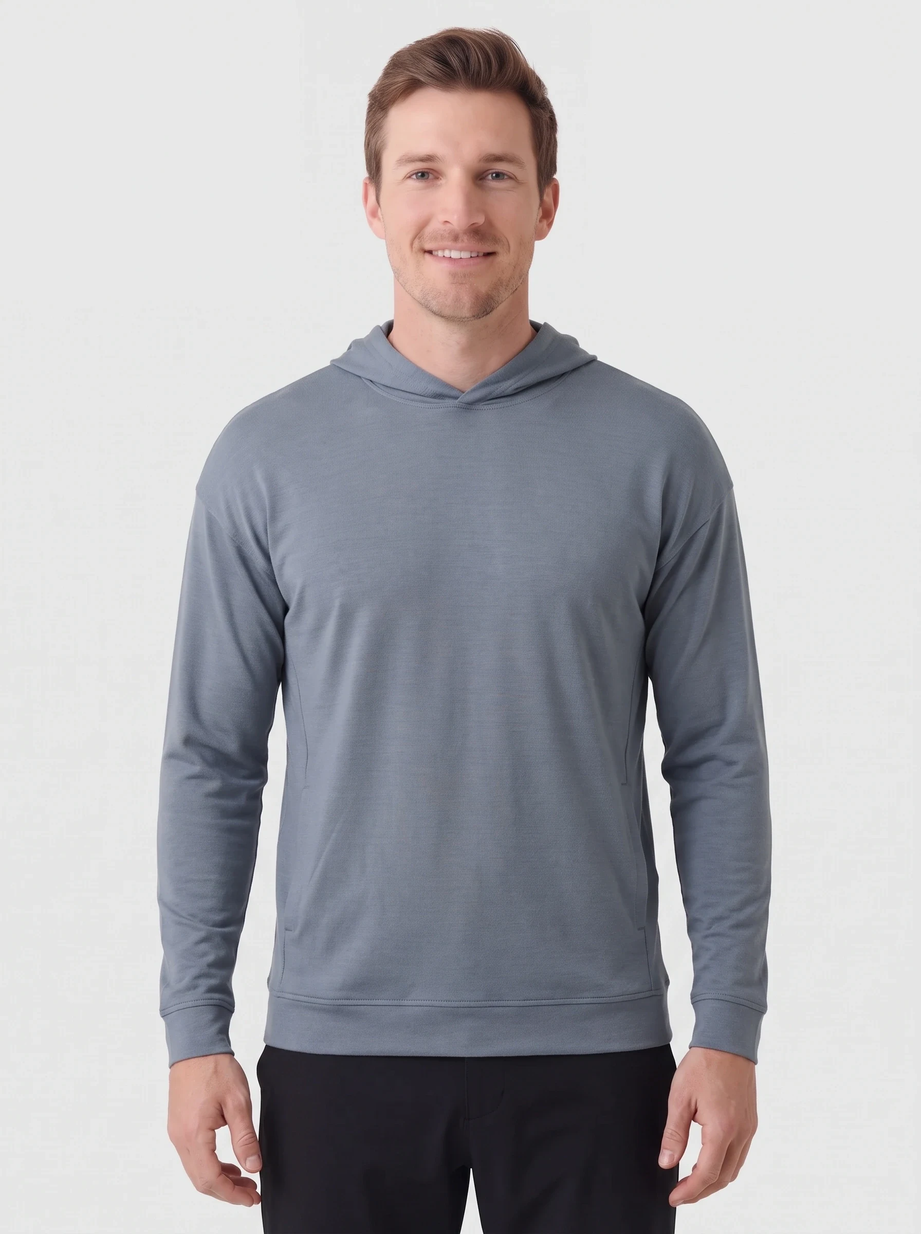 Steel Dolman Travel Hoodie, men hoodies, front view