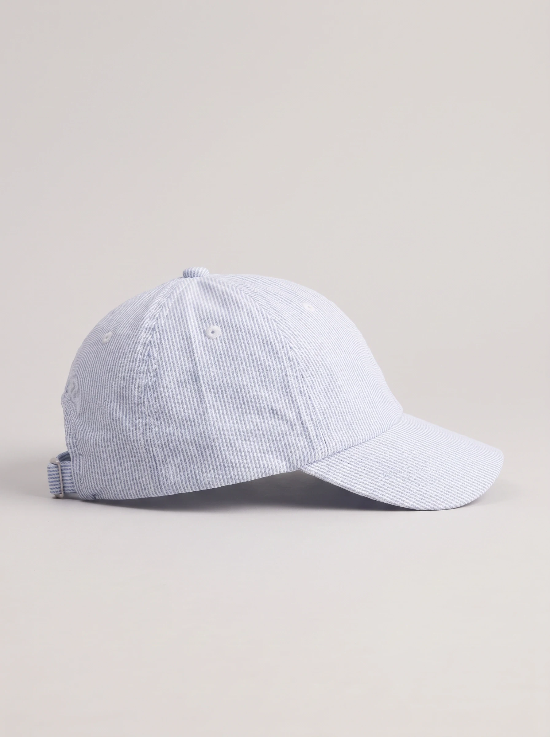Blue Seersucker Golf Cap, unisex caps, side view