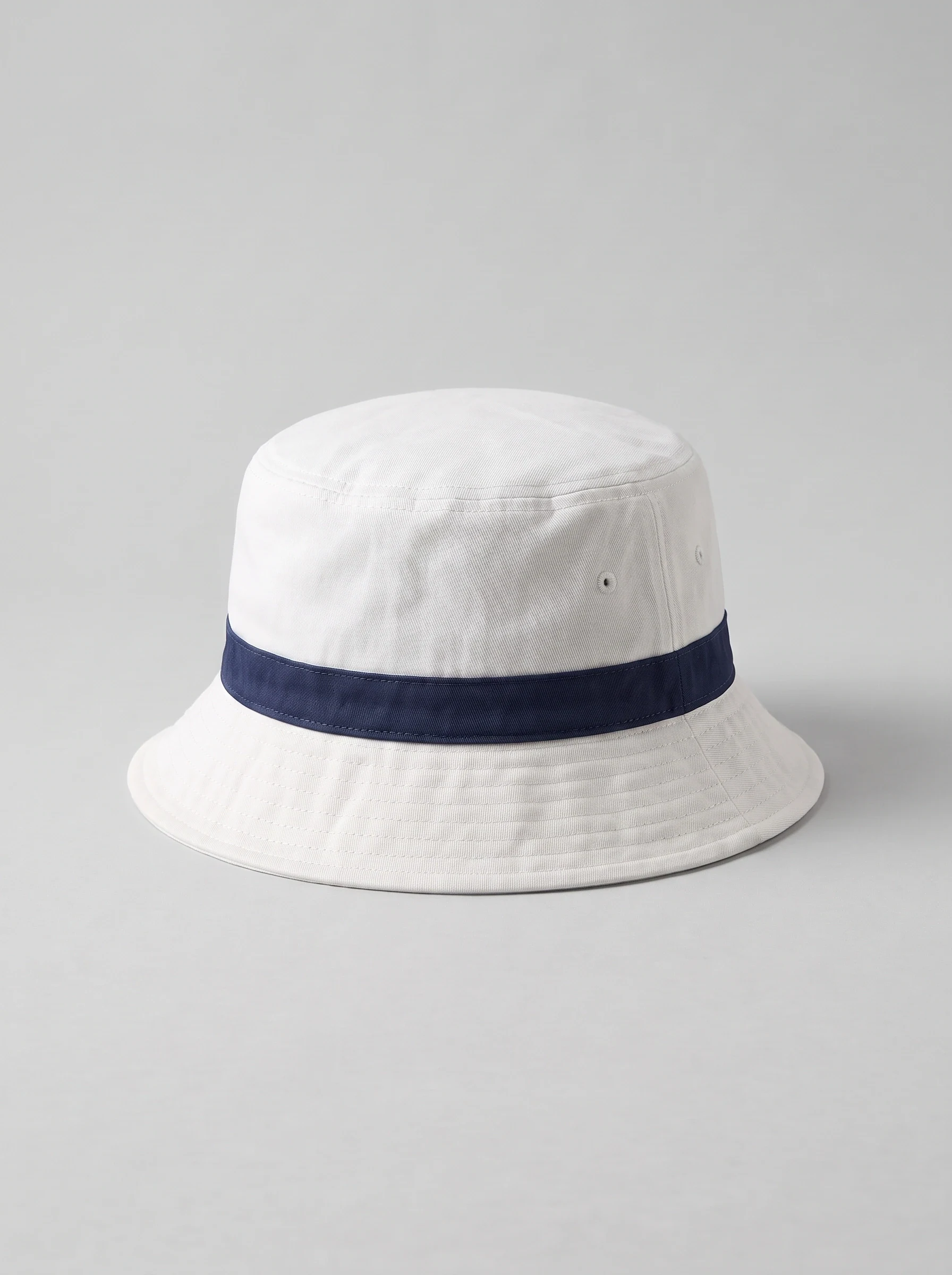 White Wide Brim Golf Bucket, unisex caps, side view