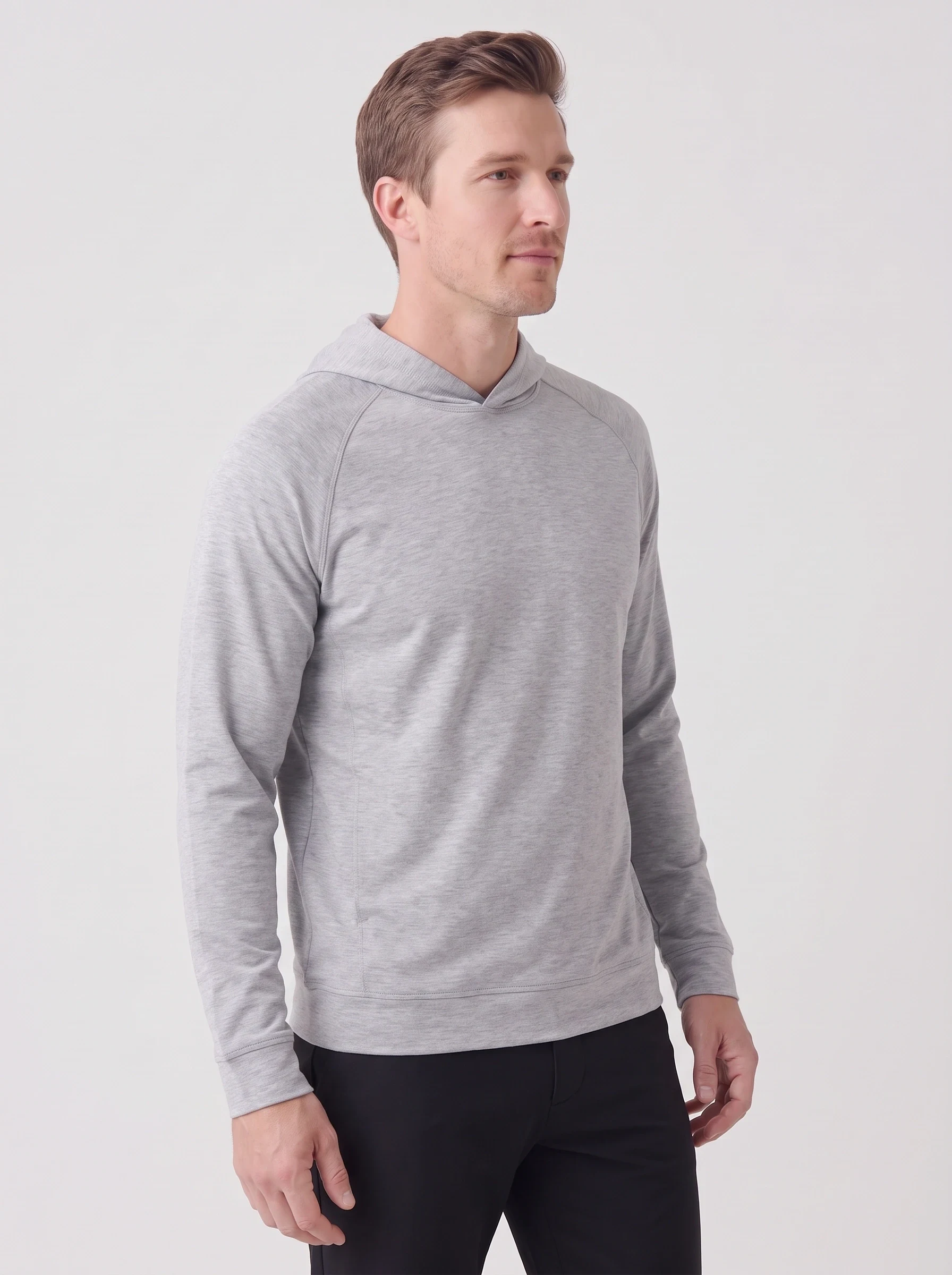 Ash Raglan Golf Hoodie, men hoodies, side view