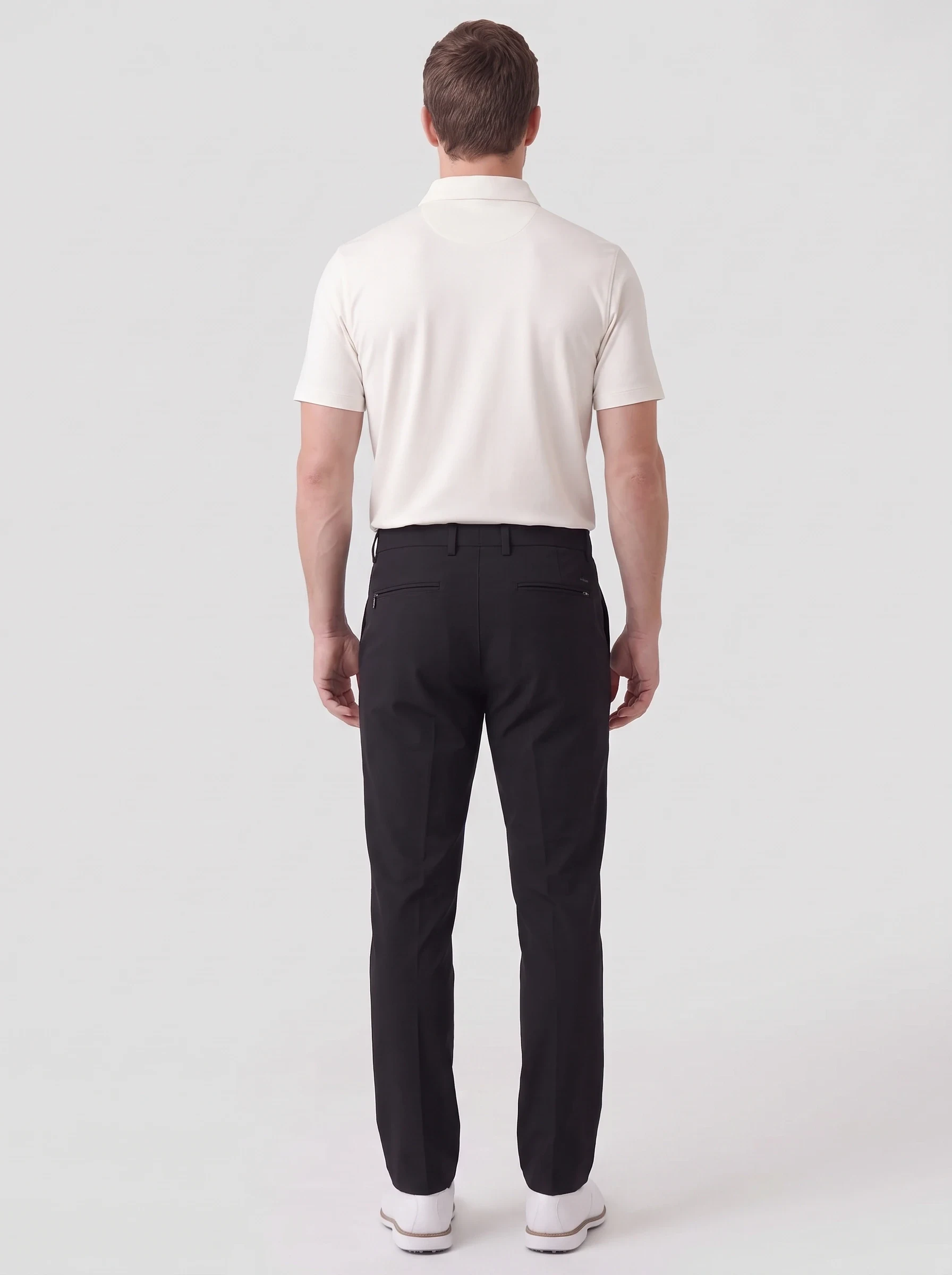 Black Seam Front Golf Pant, men pants & trousers, back view
