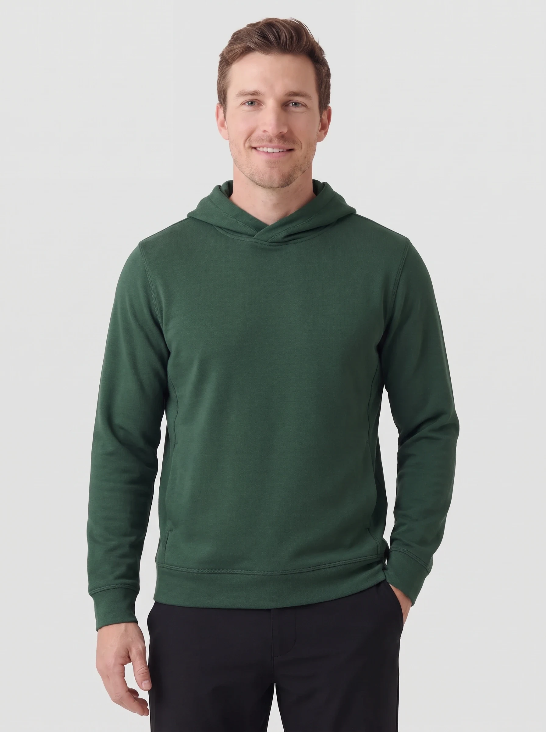 Forest Funnel Hood Pullover, men hoodies, front view