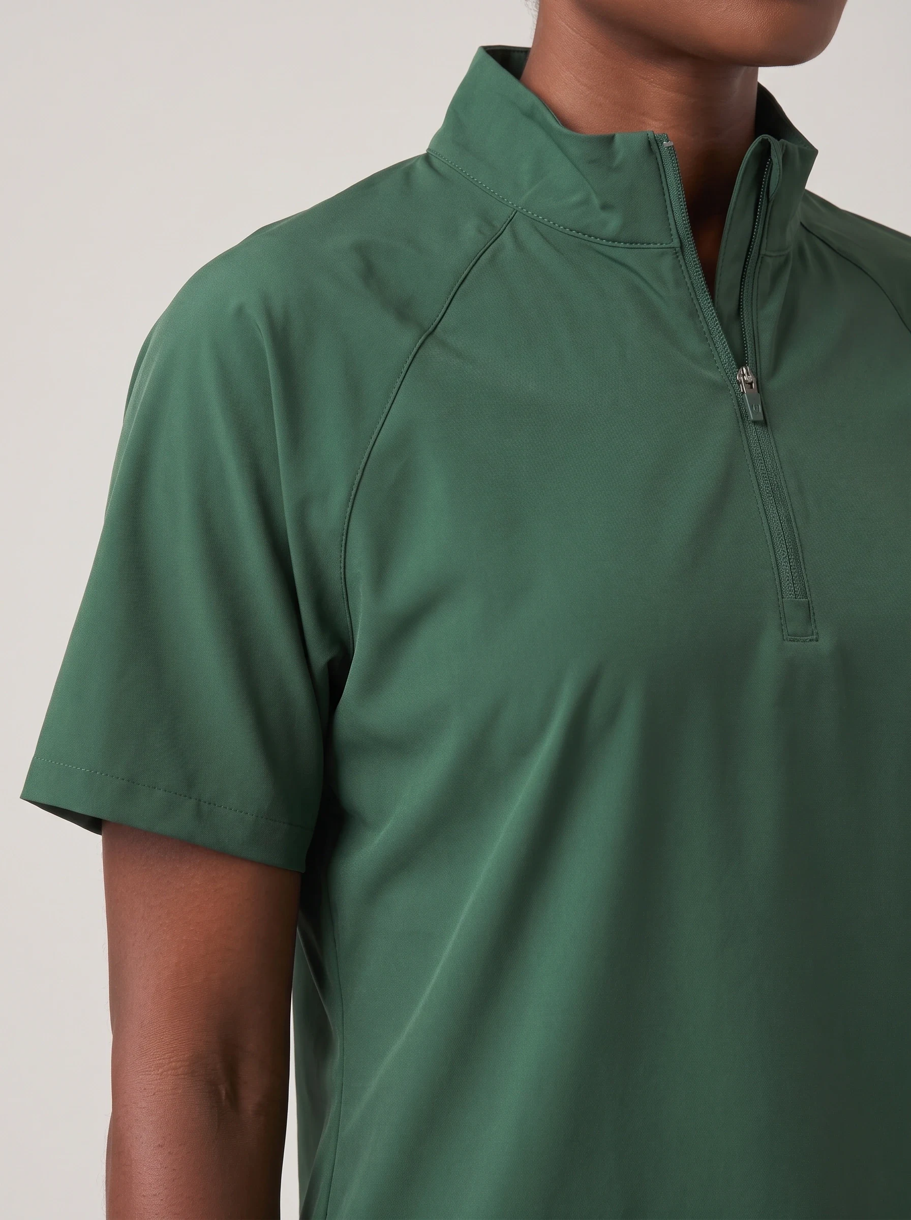 Forest Short Sleeve Wind Layer, women outerwear, Raglan short sleeve and half zipper detail