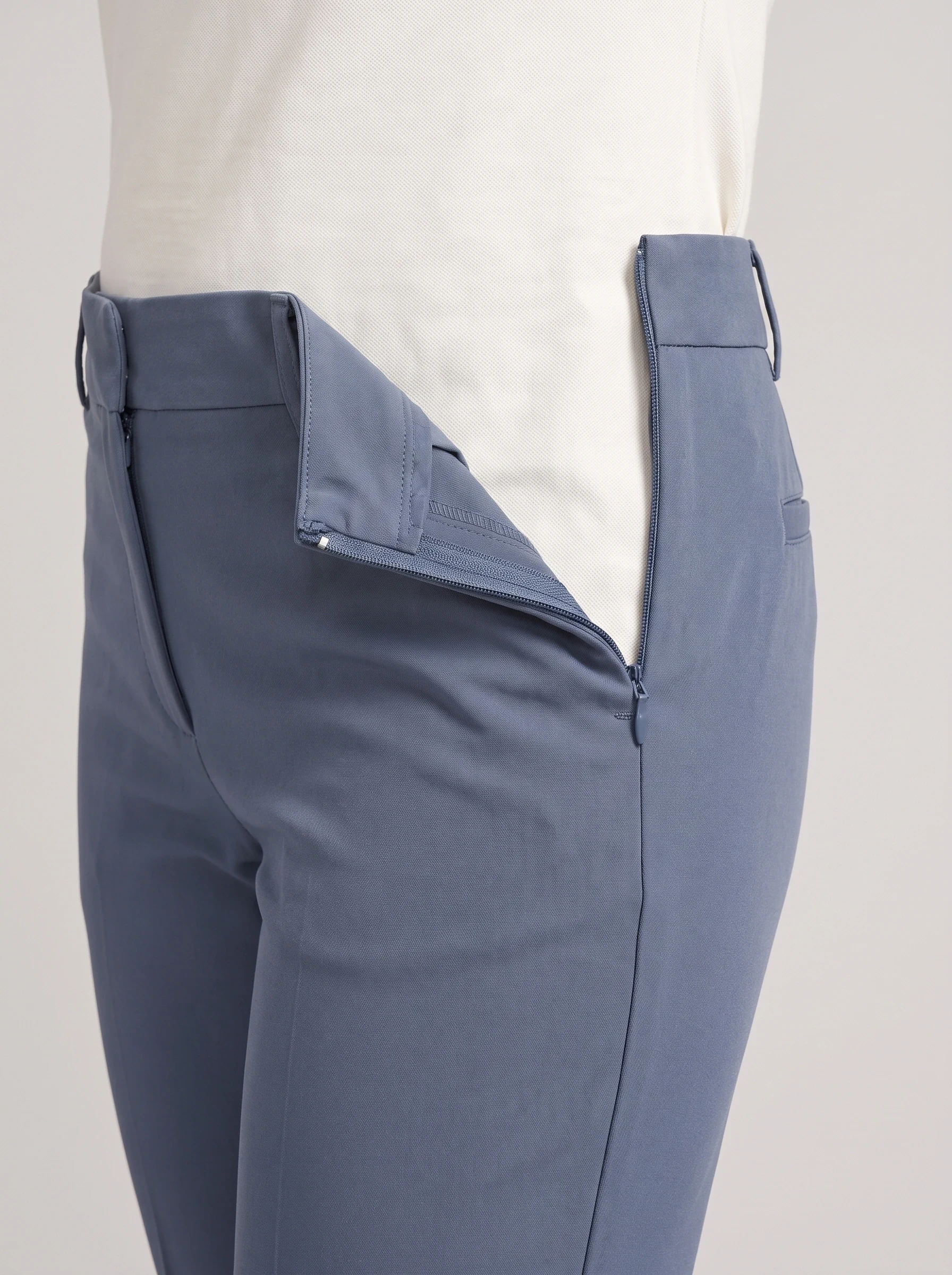 Slate Side Zip Ankle Pant, women pants & trousers, Concealed side zipper and rear welt detail