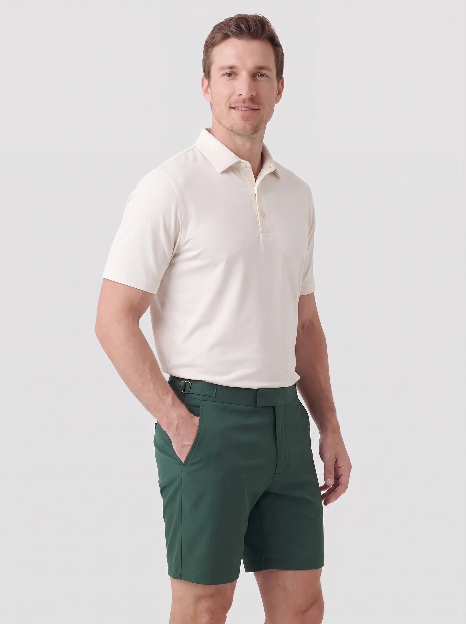 Forest Side Tab Golf Short, men shorts, side view