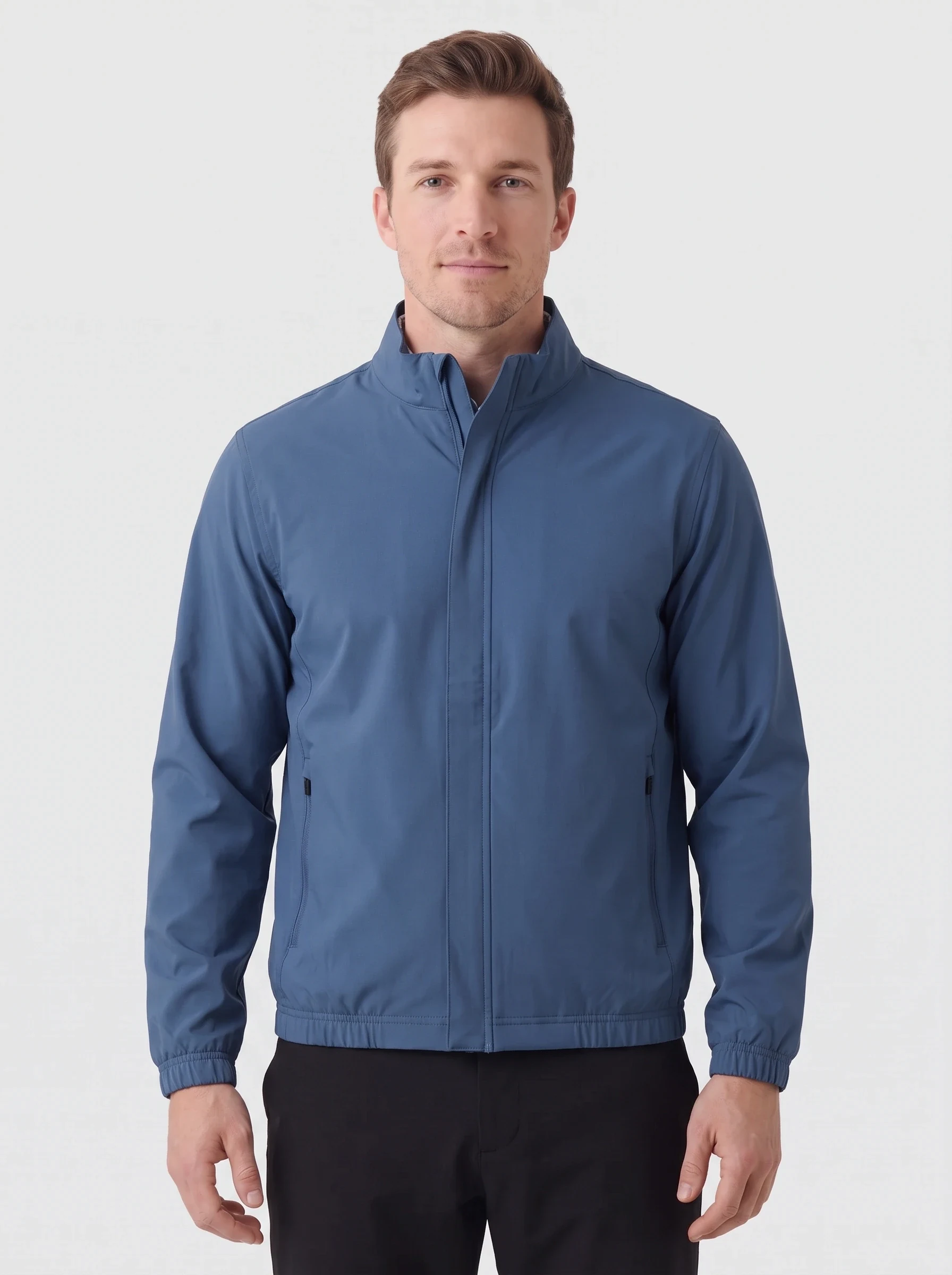 Ink Stretch Hem Golf Shell, men outerwear, front view