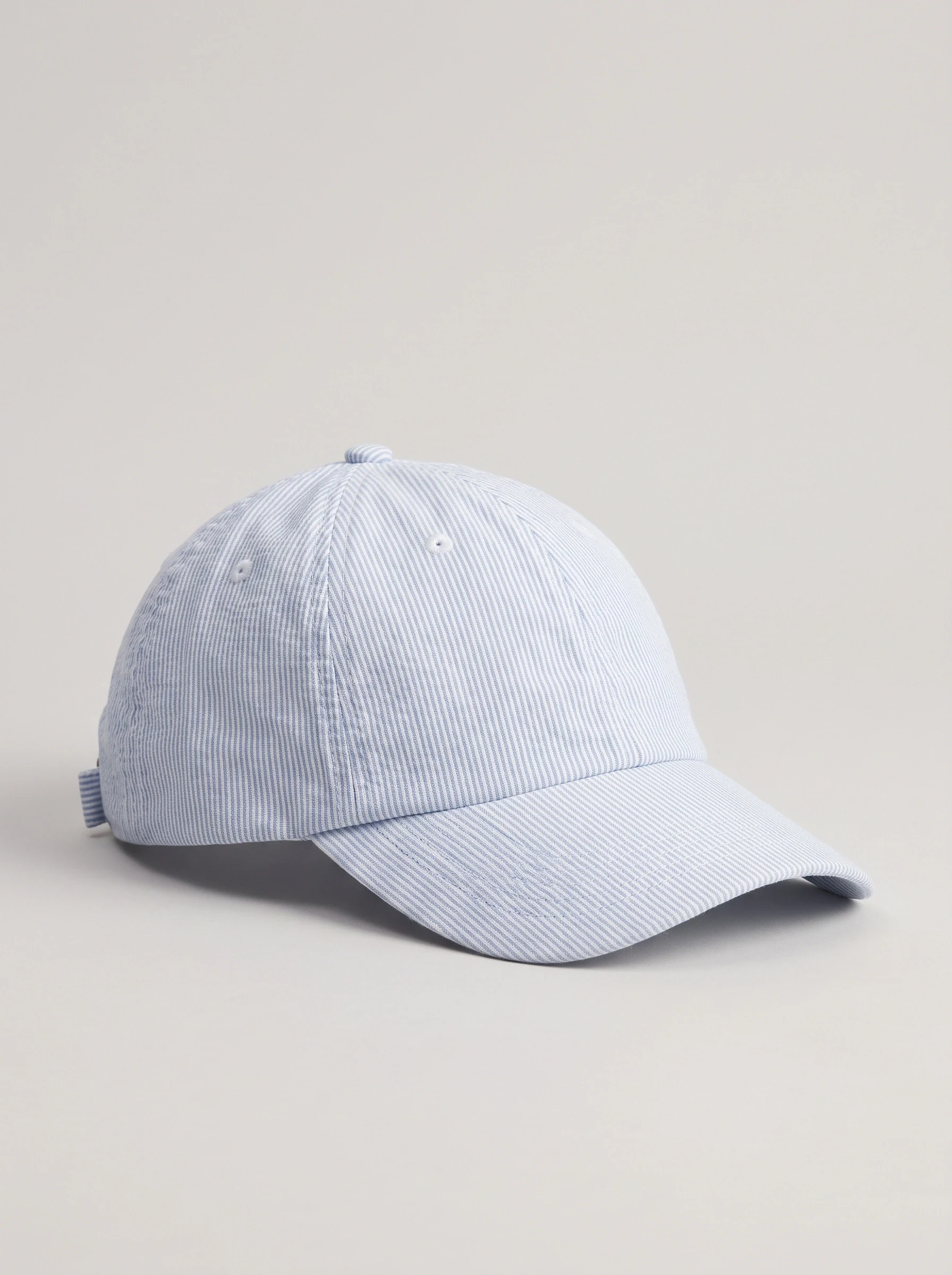 Blue Seersucker Golf Cap, unisex caps, front view