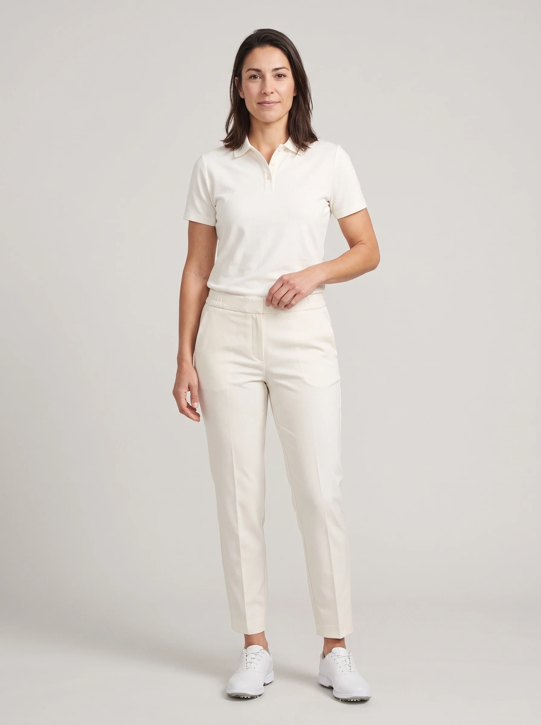 Ivory Pintuck Ankle Pant, women pants & trousers, front view