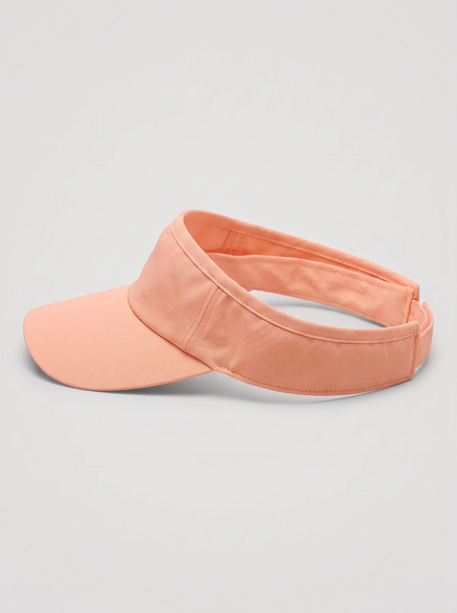 Peach Adjustable Golf Visor, unisex caps, side view