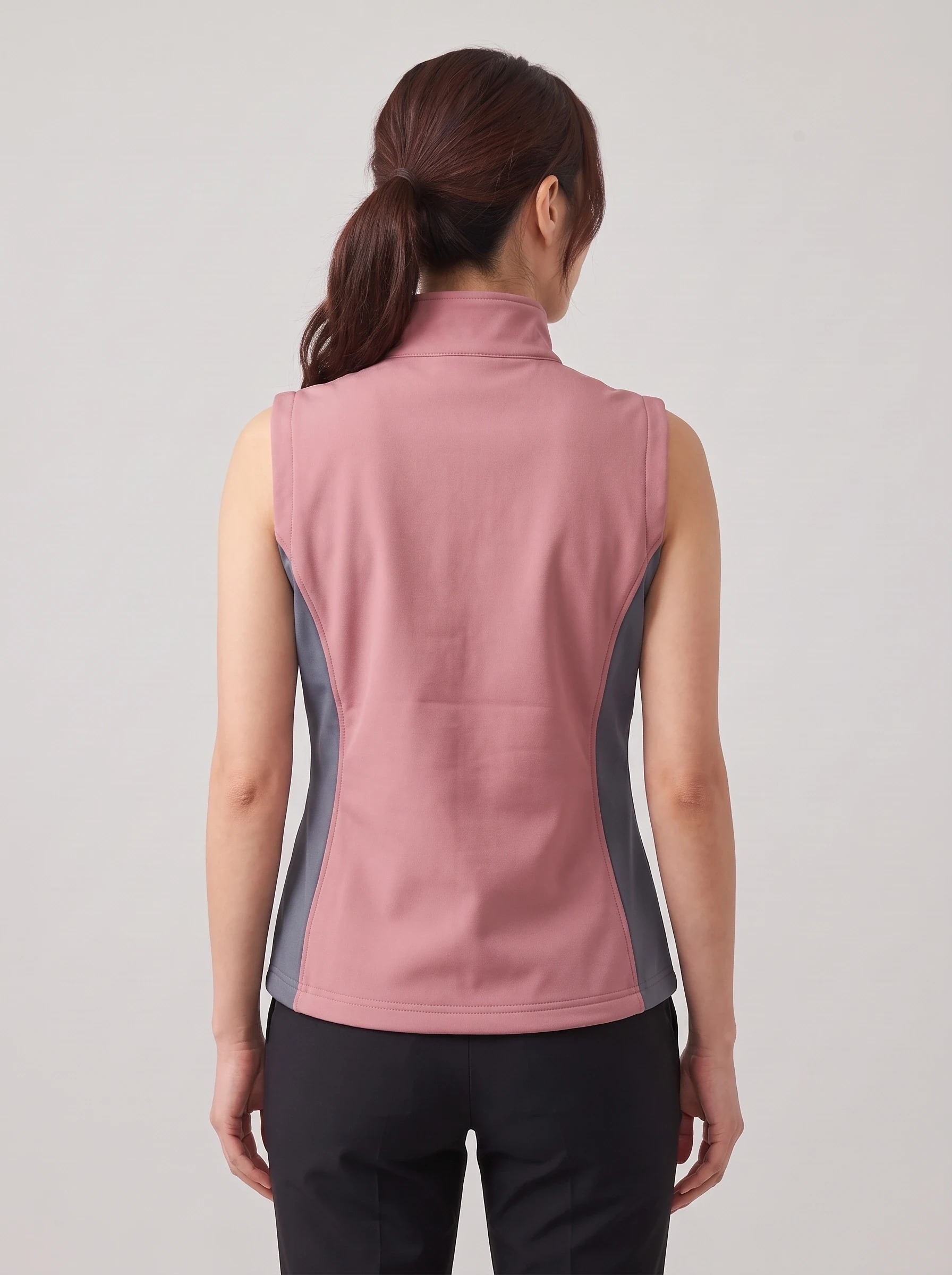 Rose Panel Softshell Vest, women outerwear, back view