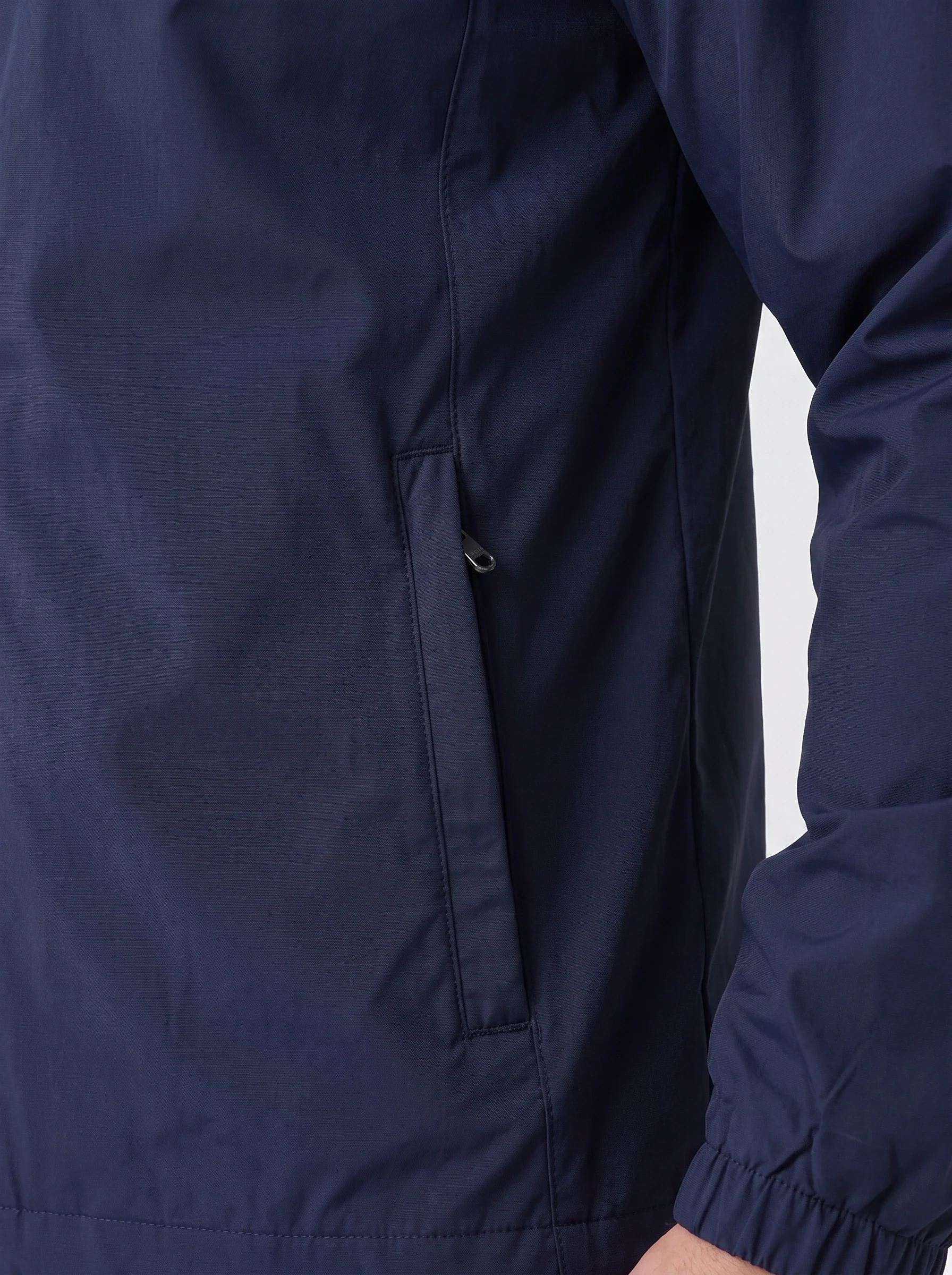 Navy Packable Golf Wind Jacket, men outerwear, Zip pocket and lightweight shell detail