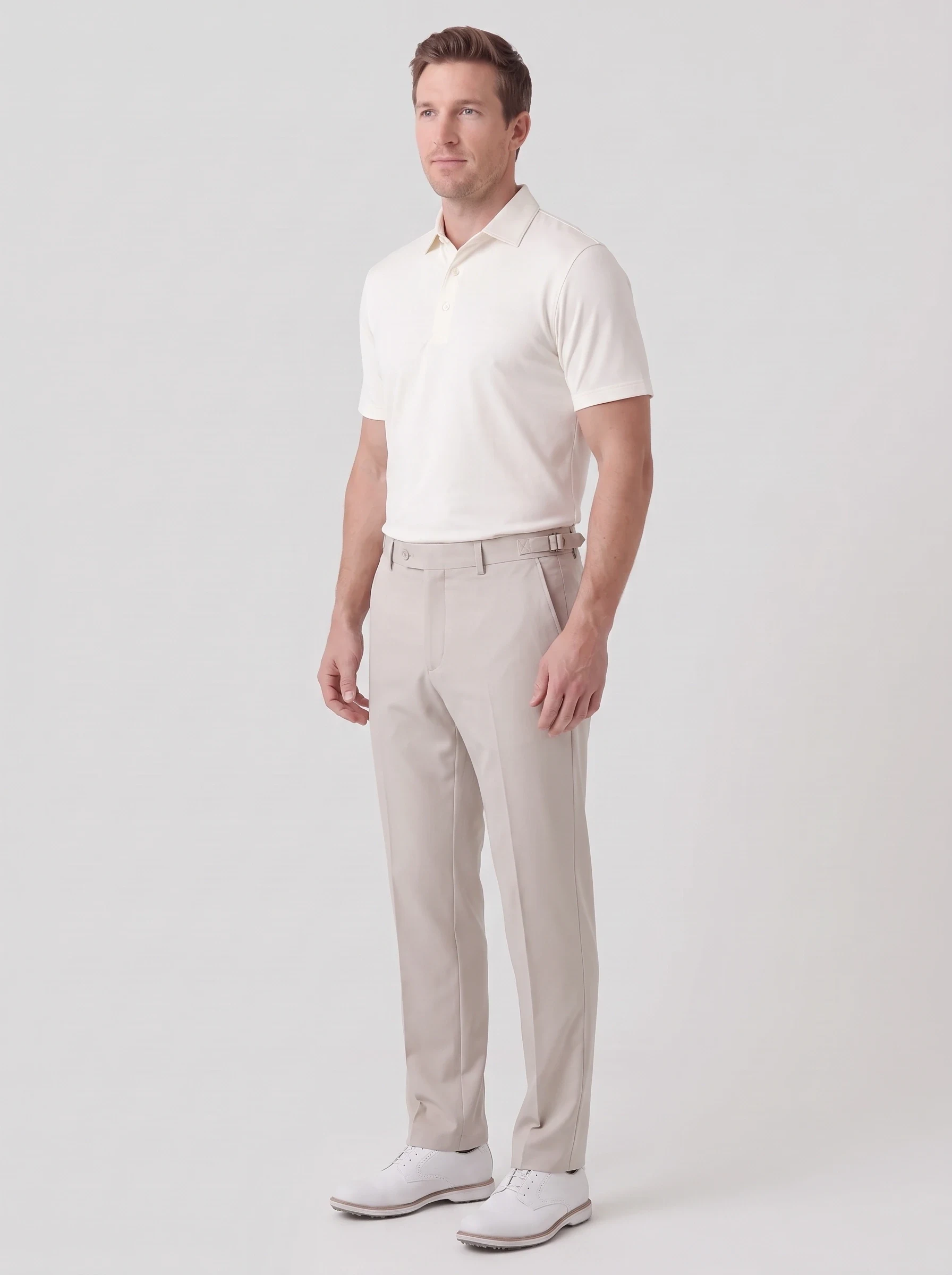 Stone Side Tab Golf Trouser, men pants & trousers, side view