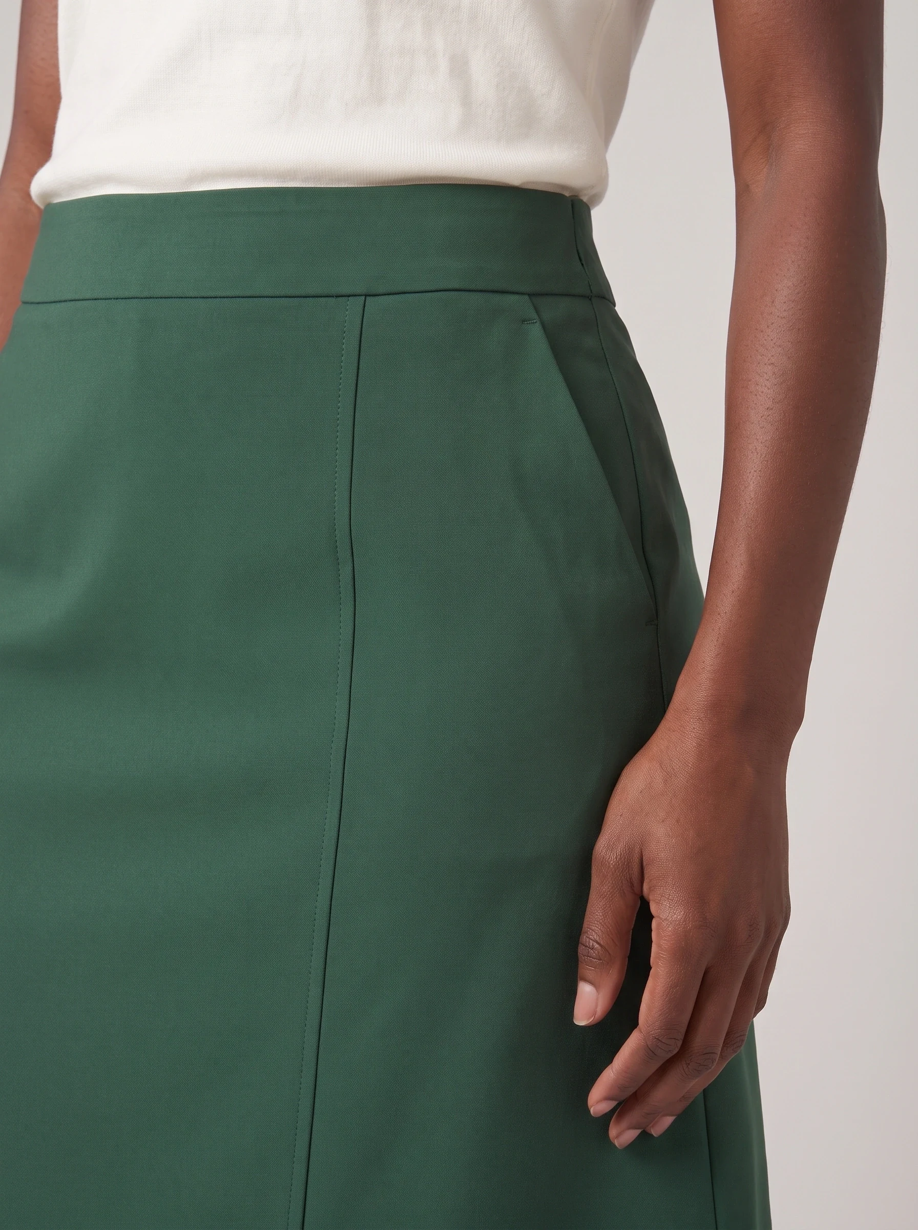 Forest A Line Golf Skirt, women golf dresses & skirts, Off-center seam and skirt pocket detail