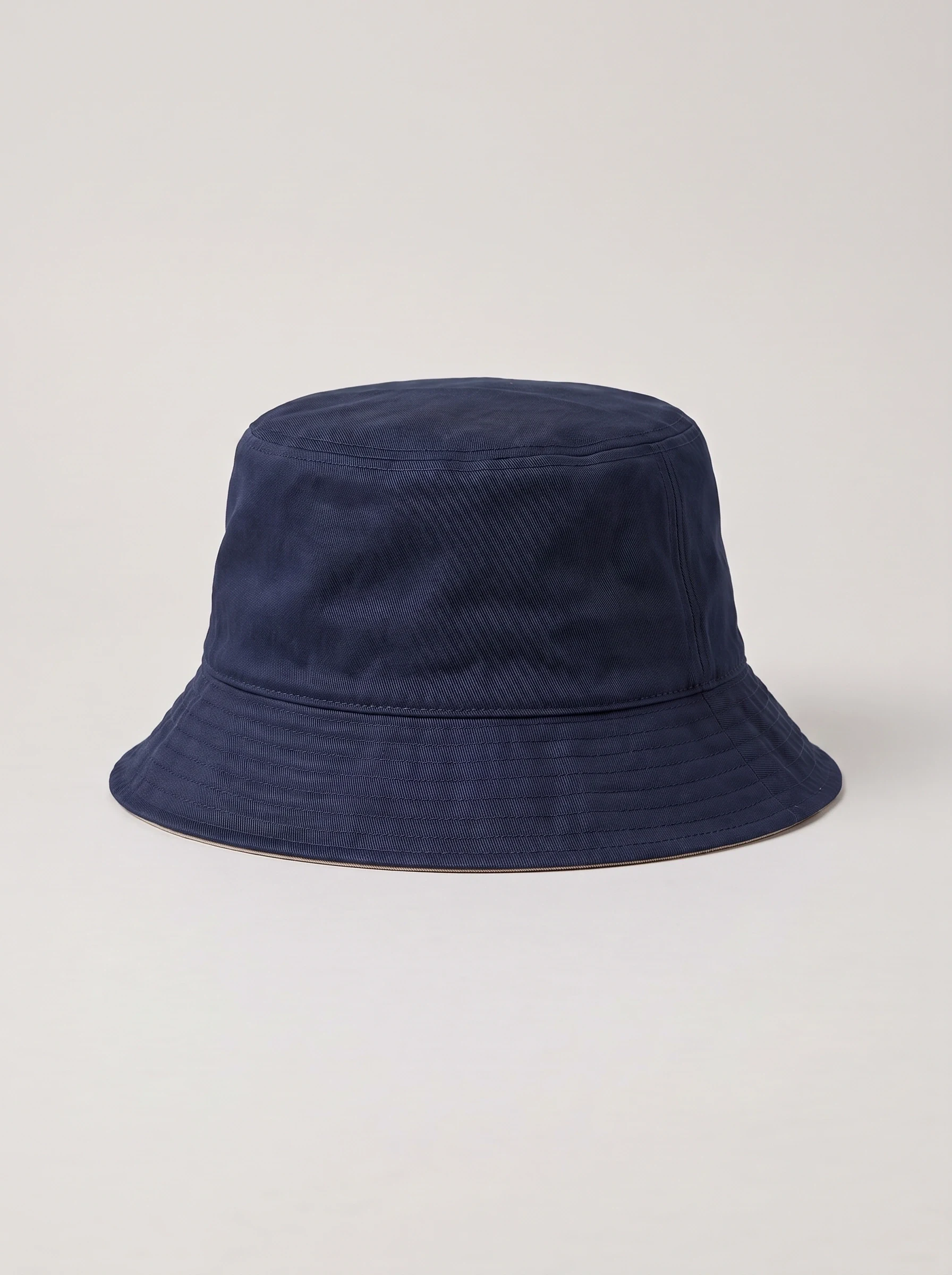 Navy Reversible Golf Bucket, unisex caps, side view